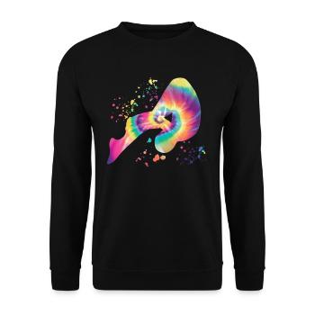 Synchronized Water Diver High Diver - Unisex Sweatshirt - black - Front - Alina (178cm) & Michal (187cm)
