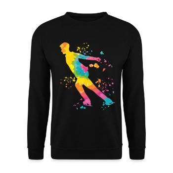 Eiskunstläufer Schlittschuhlaufen Eiskunstlauf - Unisex Pullover - Schwarz - Vorne - Alina (178cm) & Michal (187cm)