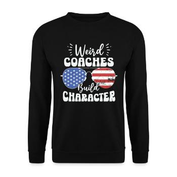 Seltsame Coaches Bilden Charakter Trainer - Unisex Pullover - Schwarz - Vorne - Alina (178cm) & Michal (187cm)