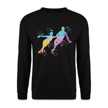 Eiskunstläufer Schlittschuhlaufen Eiskunstlauf - Unisex Pullover - Schwarz - Vorne - Alina (178cm) & Michal (187cm)