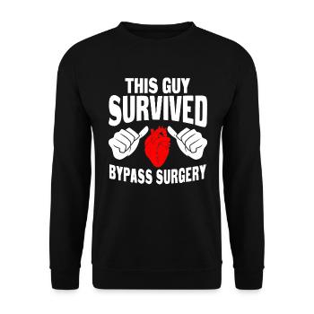 Dieser Typ Hat Die Bypass-operation Überlebt - Unisex Pullover - Schwarz - Vorne - Alina (178cm) & Michal (187cm)