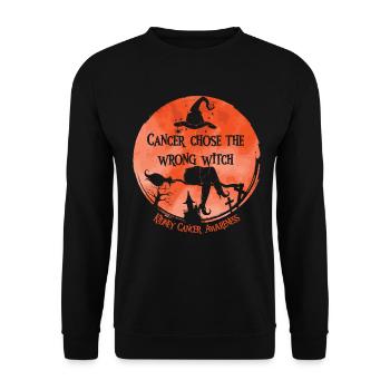 Cancer Orange Sorcière Cancer du rein - Sweat-shirt Unisexe - noir - Devant - Alina (178cm) & Michal (187cm)