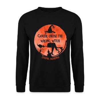 Cancer Witch Orange Leukemia Awareness - Unisex Sweatshirt - black - Front - Alina (178cm) & Michal (187cm)