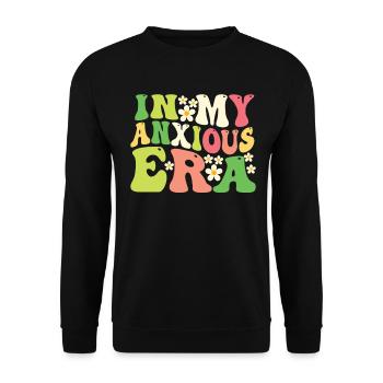 In Meiner Angst-ära Lustiges Überdenken - Unisex Pullover - Schwarz - Vorne - Alina (178cm) & Michal (187cm)