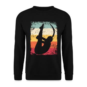 Synchronized Water Diver High Diver - Unisex Sweatshirt - black - Front - Alina (178cm) & Michal (187cm)