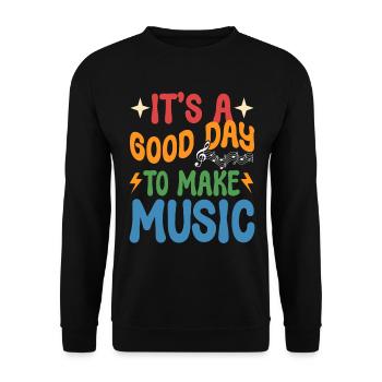 It's A Good Day To Make Music Musikdirektor - Unisex Pullover - Schwarz - Vorne - Alina (178cm) & Michal (187cm)