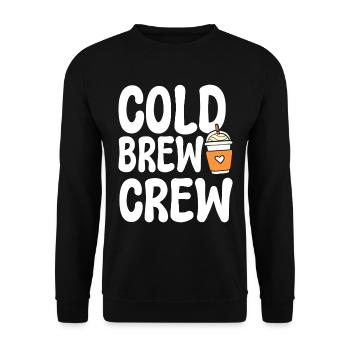 Cold Brew Crew Kellner an der Kaffeebar - Unisex Pullover - Schwarz - Vorne - Alina (178cm) & Michal (187cm)
