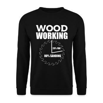 Woodworking Schreiner - Unisex Pullover - Schwarz - Vorne - Alina (178cm) & Michal (187cm)