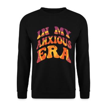 In Meiner Angst-ära Lustiges Überdenken - Unisex Pullover - Schwarz - Vorne - Alina (178cm) & Michal (187cm)