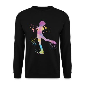 Eiskunstläufer Schlittschuhlaufen Eiskunstlauf - Unisex Pullover - Schwarz - Vorne - Alina (178cm) & Michal (187cm)