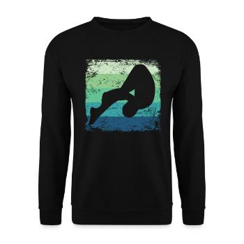 Plongeon, Saut artistique, Plongeon synchronisé - Sweat-shirt Unisexe - noir - Devant - Alina (178cm) & Michal (187cm)
