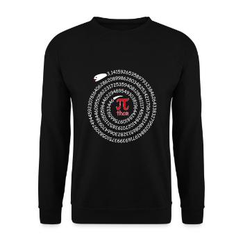Pi Python Jeu de mots Cercle Nombre Serpent Math - Sweat-shirt Unisexe - noir - Devant - Alina (178cm) & Michal (187cm)