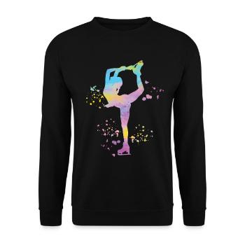 Eiskunstläufer Schlittschuhlaufen Eiskunstlauf - Unisex Pullover - Schwarz - Vorne - Alina (178cm) & Michal (187cm)