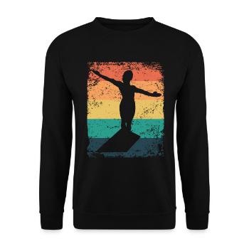 Plongeon, Saut artistique, Plongeon synchronisé - Sweat-shirt Unisexe - noir - Devant - Alina (178cm) & Michal (187cm)