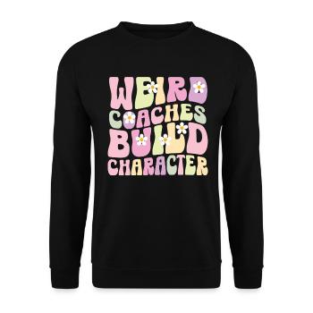 Seltsame Coaches Bilden Charakter Trainer - Unisex Pullover - Schwarz - Vorne - Alina (178cm) & Michal (187cm)