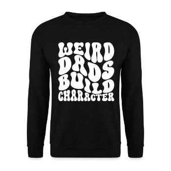 Seltsame Väter Bilden Charakter Lustig Vater - Unisex Pullover - Schwarz - Vorne - Alina (178cm) & Michal (187cm)
