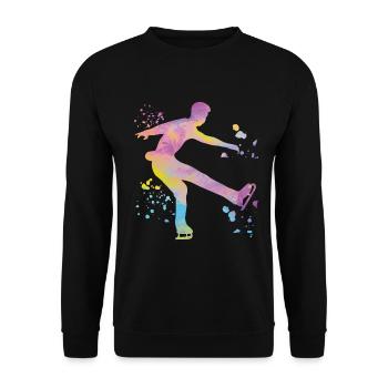 Eiskunstläufer Schlittschuhlaufen Eiskunstlauf - Unisex Pullover - Schwarz - Vorne - Alina (178cm) & Michal (187cm)