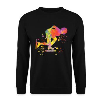 Speed skater Sportswoman Speed Skating - Unisex Sweatshirt - black - Front - Alina (178cm) & Michal (187cm)