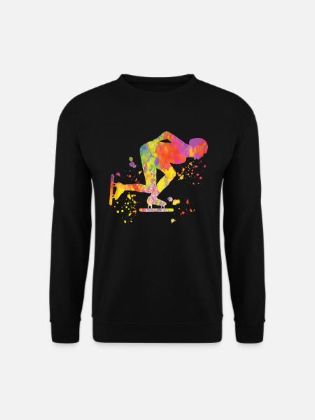 Eisschnellläufer Sportlerin Eisschnelllauf - Unisex Pullover - Schwarz