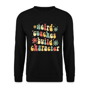 Weird Coaches Form Character Coach - Unisex Sweatshirt - black - Front - Alina (178cm) & Michal (187cm)