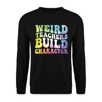 Weird Teachers Funny School Teachers - Unisex Sweatshirt - black - Front - Alina (178cm) & Michal (187cm)
