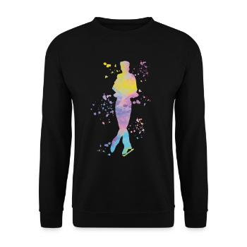 Eiskunstläufer Schlittschuhlaufen Eiskunstlauf - Unisex Pullover - Schwarz - Vorne - Alina (178cm) & Michal (187cm)