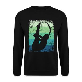 Synchronized Water Diver High Diver - Unisex Sweatshirt - black - Front - Alina (178cm) & Michal (187cm)