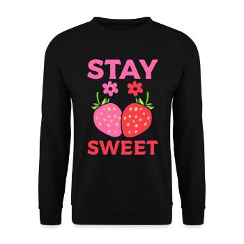 Stay Sweet Bauer - Unisex Pullover - Schwarz - Vorne - Alina (178cm) & Michal (187cm)