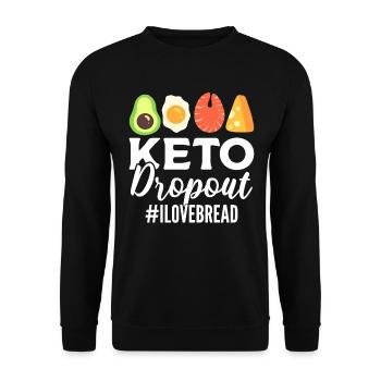 Keto-Brot Fitness-Enthusiast - Unisex Pullover - Schwarz - Vorne - Alina (178cm) & Michal (187cm)