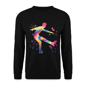 Eiskunstläufer Schlittschuhlaufen Eiskunstlauf - Unisex Pullover - Schwarz - Vorne - Alina (178cm) & Michal (187cm)