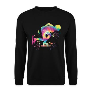 Speed skater Sportswoman Speed Skating - Unisex Sweatshirt - black - Front - Alina (178cm) & Michal (187cm)