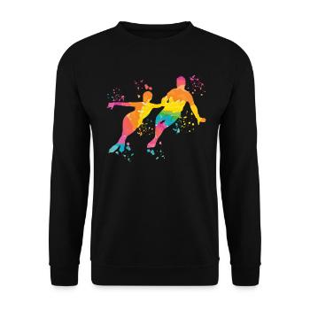 Eiskunstläufer Schlittschuhlaufen Eiskunstlauf - Unisex Pullover - Schwarz - Vorne - Alina (178cm) & Michal (187cm)