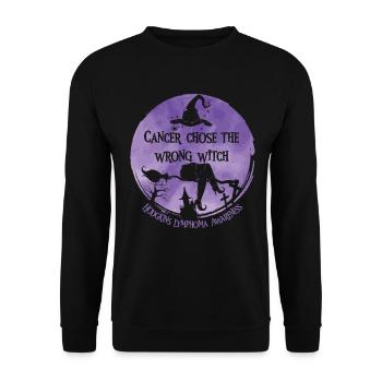 Le cancer a choisi le lymphome de Hodgkin - Sweat-shirt Unisexe - noir - Devant - Alina (178cm) & Michal (187cm)
