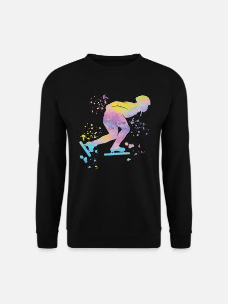 Eisschnellläufer Sportlerin Eisschnelllauf - Unisex Pullover - Schwarz
