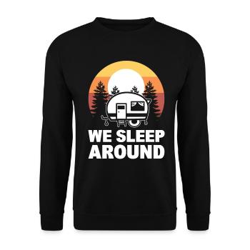 We Sleep Around Wohnmobil - Unisex Pullover - Schwarz - Vorne - Alina (178cm) & Michal (187cm)