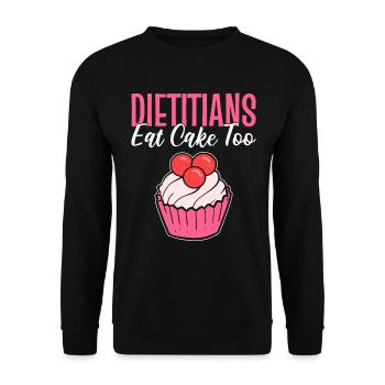 Lustiger Ernährungsberater Ernährungscoach - Unisex Pullover - Schwarz - Vorne - Alina (178cm) & Michal (187cm)