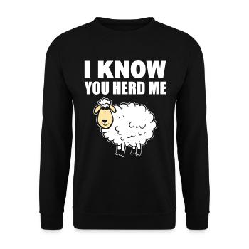 I Know You Herd Me Schafhirte - Unisex Pullover - Schwarz - Vorne - Alina (178cm) & Michal (187cm)