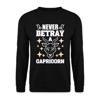 Sternzeichen Steinbock Tarotkartenleser - Unisex Pullover - Schwarz - Vorne - Alina (178cm) & Michal (187cm)