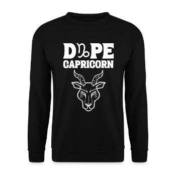 Sternzeichen Steinbock Astrologen - Unisex Pullover - Schwarz - Vorne - Alina (178cm) & Michal (187cm)