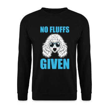 No Fluffs Given Tiersitter - Unisex Pullover - Schwarz - Vorne - Alina (178cm) & Michal (187cm)