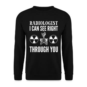 Lustige Röntgen-Technik Radiologie - Unisex Pullover - Schwarz - Vorne - Alina (178cm) & Michal (187cm)
