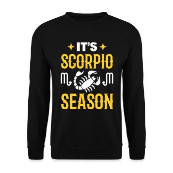 It's Scorpio Thing Astronom - Unisex Pullover - Schwarz - Vorne - Alina (178cm) & Michal (187cm)
