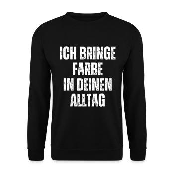 J’amène peintre peinture papa vernisseur - Sweat-shirt Unisexe - noir - Devant - Alina (178cm) & Michal (187cm)