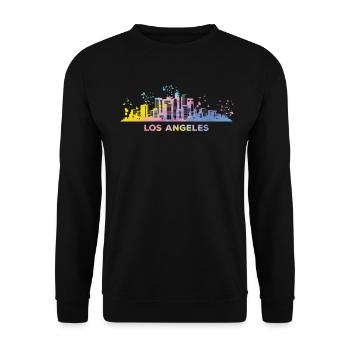 La ligne d’horizon d’Angeleno à Los Angeles - Sweat-shirt Unisexe - noir - Devant - Alina (178cm) & Michal (187cm)
