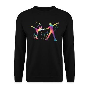 Eiskunstläufer Schlittschuhlaufen Eiskunstlauf - Unisex Pullover - Schwarz - Vorne - Alina (178cm) & Michal (187cm)