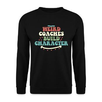 Seltsame Coaches Bilden Charakter Trainer - Unisex Pullover - Schwarz - Vorne - Alina (178cm) & Michal (187cm)