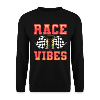 Drag-Racing-Liebhaber Autoliebhaber - Unisex Pullover - Schwarz - Vorne - Alina (178cm) & Michal (187cm)