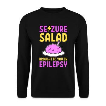 Lustiges Epilepsie-Bewusstsein Epileptologe - Unisex Pullover - Schwarz - Vorne - Alina (178cm) & Michal (187cm)