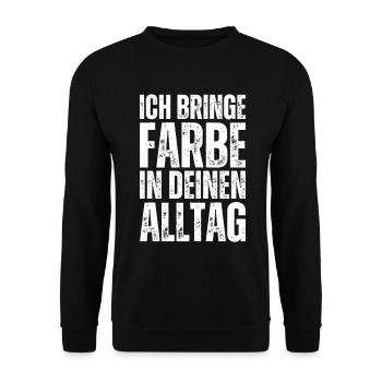 J’amène le peintre peintre papa vernisher - Sweat-shirt Unisexe - noir - Devant - Alina (178cm) & Michal (187cm)