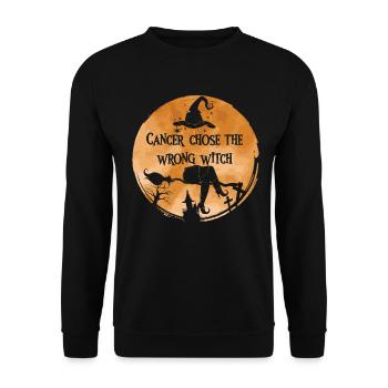 Cancer Chose The Wrong Witch Appendectomy - Unisex Sweatshirt - black - Front - Alina (178cm) & Michal (187cm)